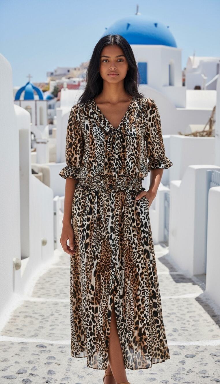 Peter Nygard Bold Animal Print Midi Skirt